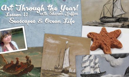 Art Through the Year with Sharon Jeffus – Lesson 11 – Seascapes & Ocean Life