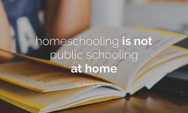 Homeschooling is not public schooling at home
