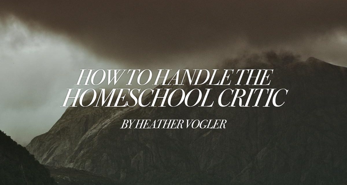 How to Handle the Homeschool Critic