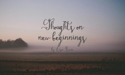 Thoughts on new beginnings