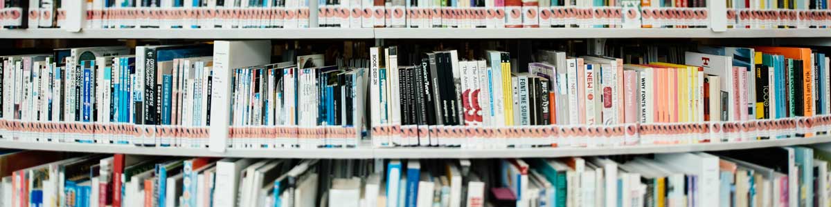 Library book shelves