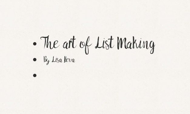 The Art of List Making