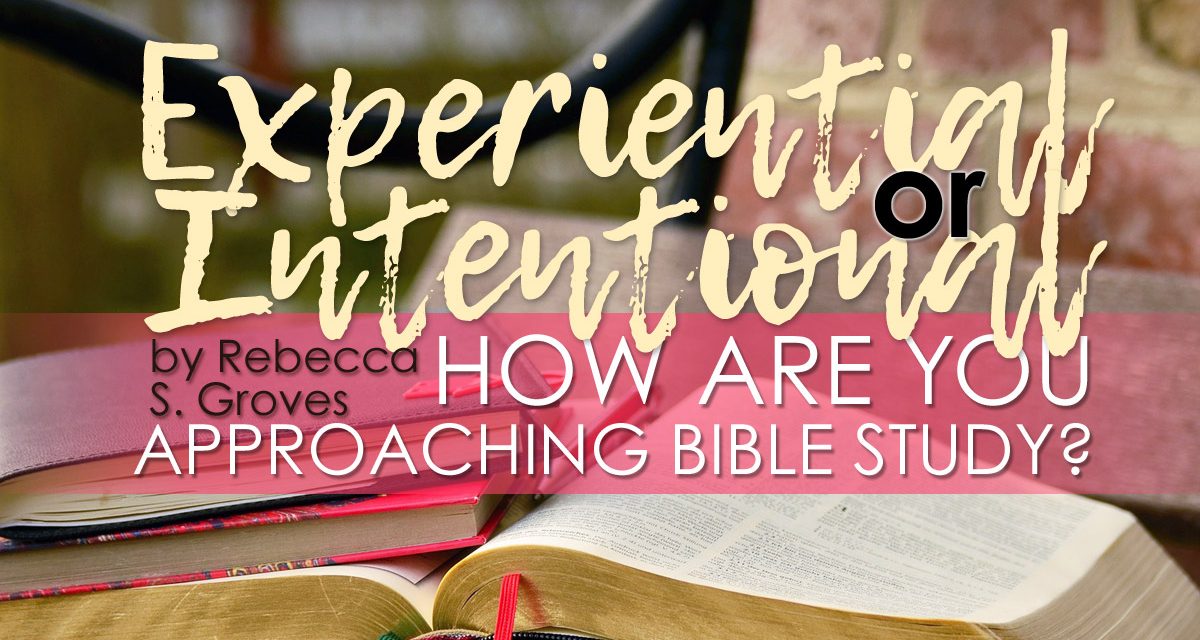 Experiential or Intentional: How are you Approaching Bible Study?