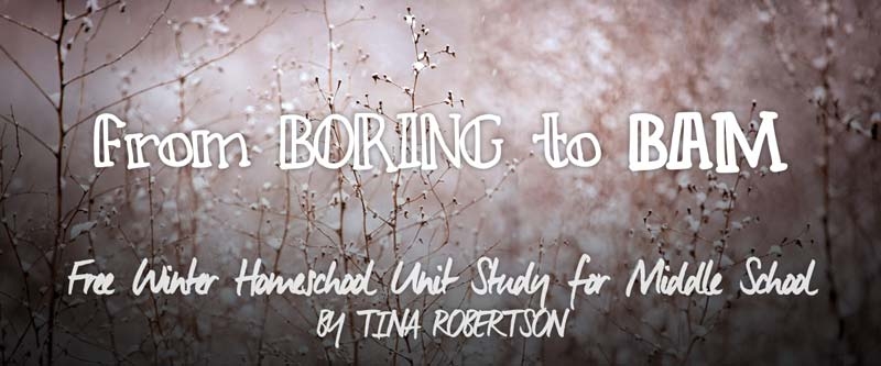 From Boring to Bam – Free Winter Homeschool Unit Study for Middle School
