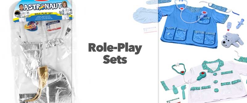 Role Play Sets: Astronaut, Doctor, and Veterinarian